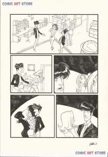 Simone Di Meo inks over Mirka Andolfo digital blue lines - Dylan Dog Color Fest #14 page