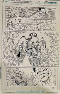 Andrés Guinaldo (Blue Lines) + Raül Fernández (Inker) - 1 Original page - Green Lantern - Green Lantern New Guardians #20 Page 6 | Catawiki