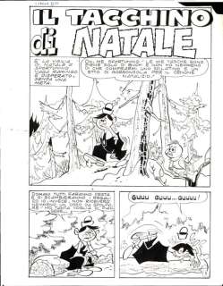 Colantuoni, Tiberio - 12 Original page - Tiramolla #26 - Sfortunino - "Il tacchino di Natale" - Storia originale completa - 1969 | Catawiki