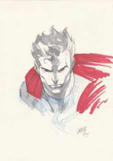 Pepe Larraz - 1 Original colour drawing - Superman - 2013