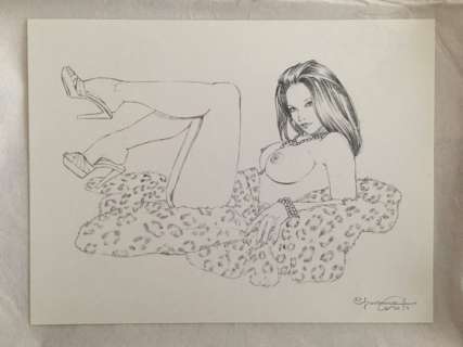 Casotto, Giovanna - 1 Original preliminary drawing - Pin Up | Catawiki