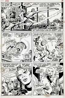 John Romita Sr. John Verpoorten - Fantastic Four #103 P 4 (All Ff in Action Including Inhuman Crystal & Baby Franklin!) 1970