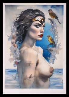 Wildfang, Emma - 1 Original colour drawing - Wonder Woman - Surreal Harmonies - 2024 | Catawiki