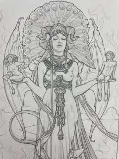 Massaglia, Giulia Francesca - 1 Original drawing - I Tarocchi di Mucha | Catawiki