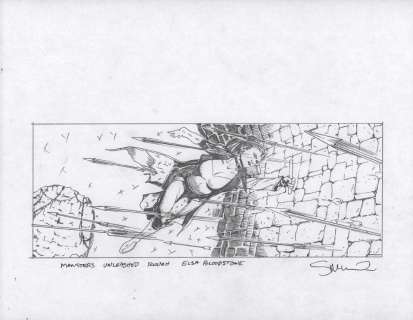 Steve McNiven - Monsters Unleashed Rough - Elsa Bloodstone - Signed