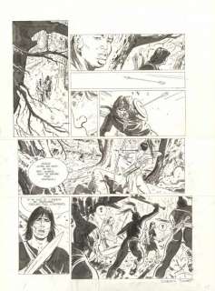 Corentin Rouge | Planche originale n°028, traces de correcteur blanc - Wendigo - Thorgal Saga | Daniel Maghen