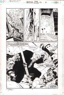 Tim Sale - Batman: Dark Victory #13 P.21 - Solomon Grundy/Two-Face/Gordon - Signed - 2000