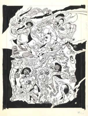 Marcel Gotlib | Planche originale n°9 de l’histoire La Saga du patineur d’argent, prépubliée dans l’Écho des Savanes n°7 d’avril 1974 - Tome 3 - Rhââ Lovely | Daniel Maghen