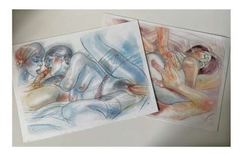 Salamanderlovers - 2 Original colour drawing - Lèvres du Soleil / Spirales - 2025 | Catawiki