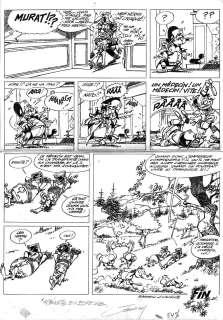 Planche originale page 9 Tome 4 de Godaille et Godasse Révolte en Espagne par Jacques SANDRON