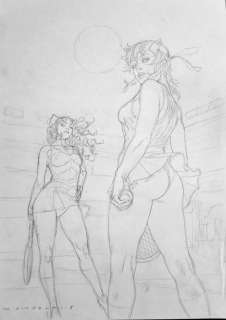 De Vincentiis, Adriano - 1 Original preliminary drawing - Les joueuses de tennis - 2020 | Catawiki