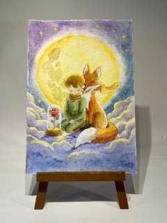 Zanella & Saras - 1 Original colour drawing - Il Piccolo Principe - Tra le Nuvole e i Sogni - 2025 | Catawiki