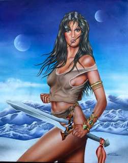 Formosa, Gil - 1 Original painting - Guerrière des montagnes - (années 1990) | Catawiki