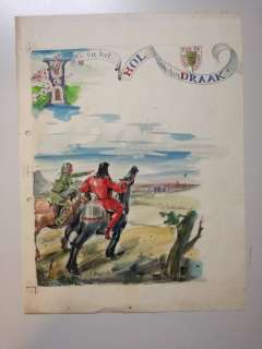 Cris / Leopold Vermeiren - 1 Original page - De Rode Ridder - In het hol van den draak - 1950 | Catawiki