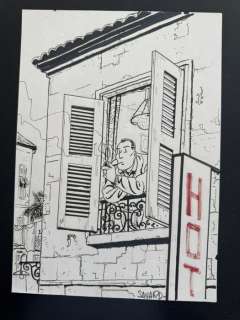 Didier, Savard - 1 Original drawing - Dick Hérisson - Hotel à Arles