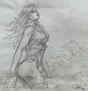 Serpieri, Paolo Eleuteri - 1 Pencil drawing - Druuna | Catawiki