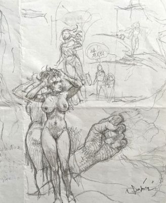 Serpieri, Eleuteri Paolo - 1 Original drawing - Druuna - Large drawings Druuna - 2019 | Catawiki