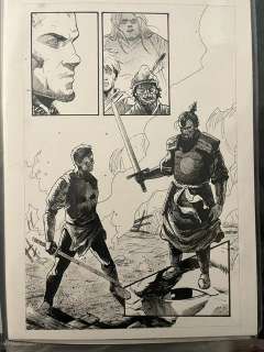 Continue Shopping | KNIGHTS VS SAMURAI #4 PAGE 18 FEDERICO MELE ORIGINAL ART | Scott’s Collectables