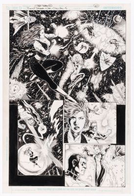 JOE PRADO INFINITE CRISIS SPECIAL: RANN-THANAGAR WAR #1 COMIC BOOK PAGE ORIGINAL ART. | Hake’s