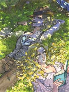 Nora MORETTI - Aquarelle Originale Lavinia et Lottie