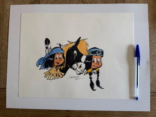 Derib (Claude De Ribaupierre) - 1 Original colour drawing - Yakari - 2015 | Catawiki