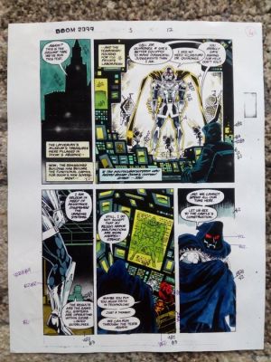 Pat Broderick / Christie Scheele - 1 Original page - color guide Doom 2099 | Catawiki