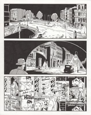 Jason Lutes | Berlin - page 528-529 Book Three: City of Light - page 126-127 | The Beguiling
