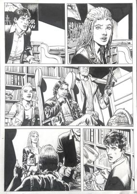 Bigliardo, Daniele - 1 Original page - Dylan Dog - n. 371 "Arriva il Dampyr" | Catawiki