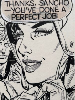 Colvin, Neville - 1 Original drawing - Modesty Blaise - Modesty Sky Dives - 1982 | Catawiki