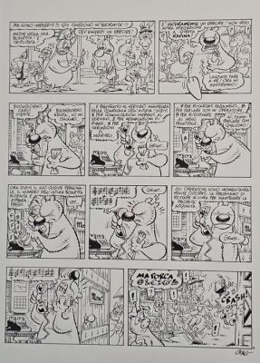 Michelon , Giacomo - 1 Original page - Lupo Alberto - Tavola originale Acqua Amara pag. 2 | Catawiki