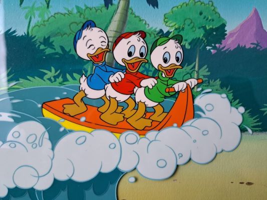 Walt Disney Studio - 1 Cellules de production - Huey, Dewey, and Louie in Ducktales | Catawiki