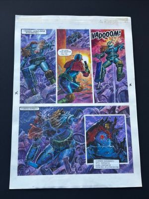 Benet, Manuel - 1 Original colour page - Judge Dredd - Shot to Pieces by Judge Dredd - 1993 | Catawiki