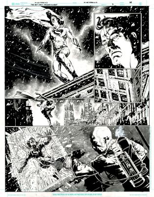 The Bat-Man: Second Knight #3 p.28 - Superman Jumps into Action! | Comic Book Art Gallery
