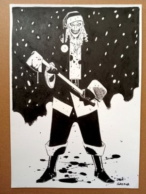 Guillermo Sanna - Original drawing - terrifier - signed and sealed - 2025 | Catawiki