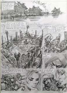 DANY  - Les guerrieres de Troy  - Crayonnés de la planche 27  - Mine de plomb[...] | Vermot et Associés