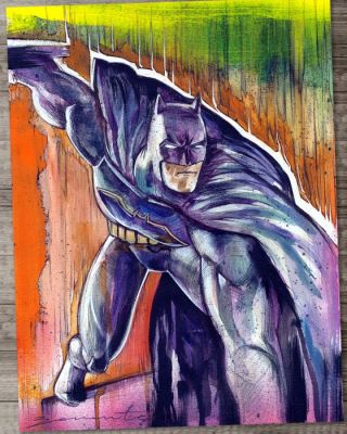 Nacho G. Benavente Art - Batman in Motion – Hand Signed Original Painting | Catawiki