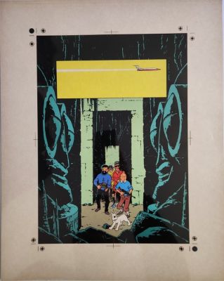Hergé - Mise en couleur + calque - Tintin - Vol 714 pour Sydney, couverture