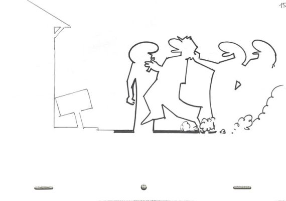 Cavandoli, Osvaldo - 1 Original preliminary drawing - La Linea | Catawiki