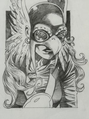Duursema, Jan - 1 Pencil drawing - Hawkwoman - Hawk Woman - 2005 | Catawiki