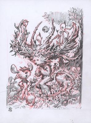 Stan Manoukian | Crayonné original, recherche pour " Grand Bois" | Daniel Maghen