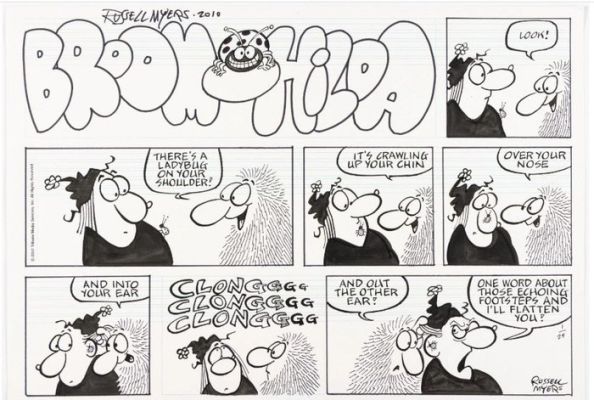 Russell Myers - 1 Original page - Broomhilda - daily strip - 2010 | Catawiki
