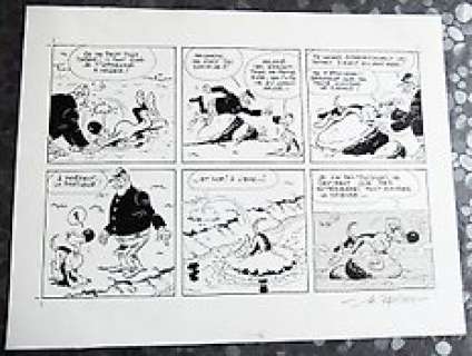 Janvier, Michel | original plate in India ink  - Rantanplan | Catawiki