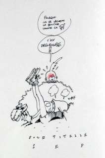 Zep (Chapuis, Philippe) | Zep TITEUF Superbe dédicace Ã  l’encre de chine sur le premier… | Cornette de St Cyr