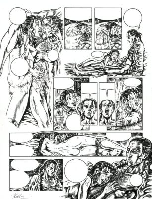 Raulo Caceres - 2 Original page - sexy girl - 1 original page Marquis de Sade - Erotic - Signed + 1 comic book with an original dedication | Catawiki