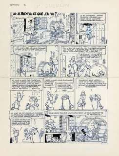 Turk | Léonard, planche-gag n°74 à l’encre de Chine… | Millon