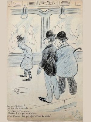 Viriez, André - 1 Original drawing - L’Assiette au beurre - Grippesou - 1905 | Catawiki