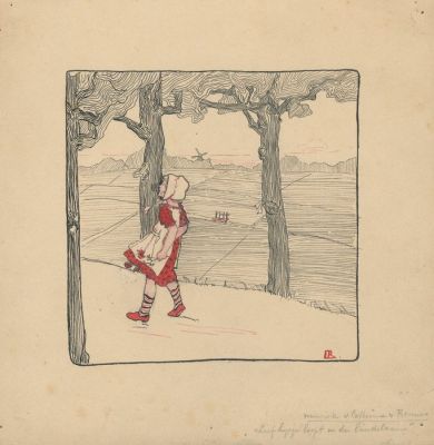 Rie Cramer - 1 Original colour drawing - Liesje - Lieve Liesje in de Lindelaan - 1920’ | Catawiki