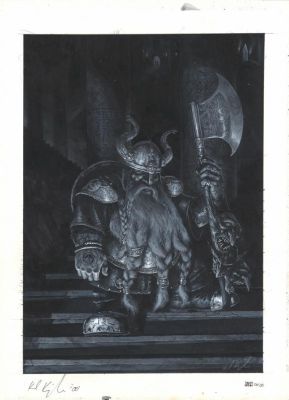 Karl Kopinski - Illustration originale, nain - Dark Fantasy