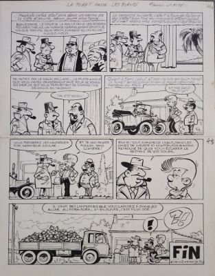 Francis et Maurice Tillieux - 1 Original page - Marc Lebut - N°14 La Ford T fait des bonds - 1980 | Catawiki