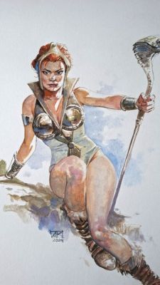 Apri Kusbiantoro - Original colour drawing - Masters of the Universe - Teela - 2024 | Catawiki